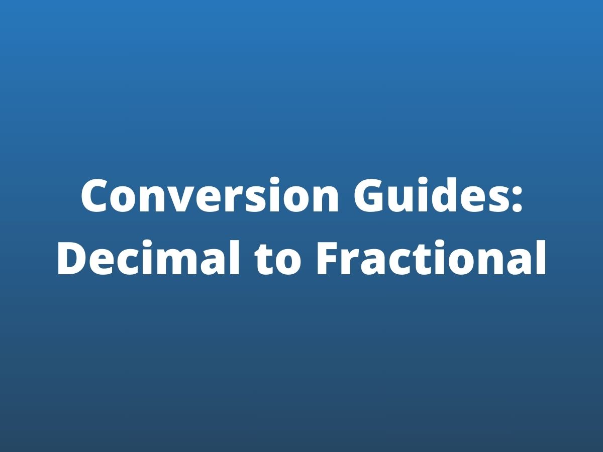 convert decimal odds to fractional