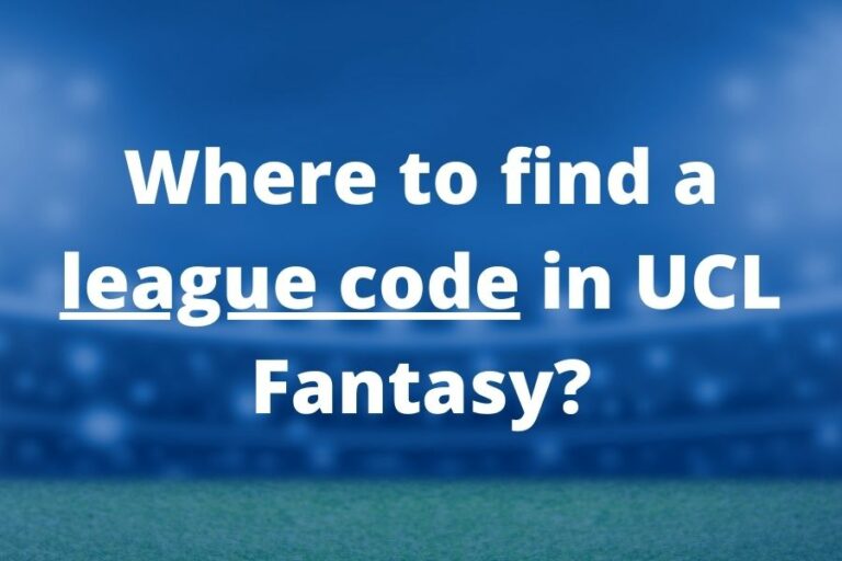 Where to find and share a league code in UCL Fantasy? (2023/24) | FPL ...