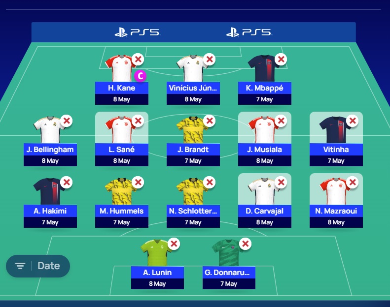 ucl fantasy matchday 12 limitless team first draft 2024
