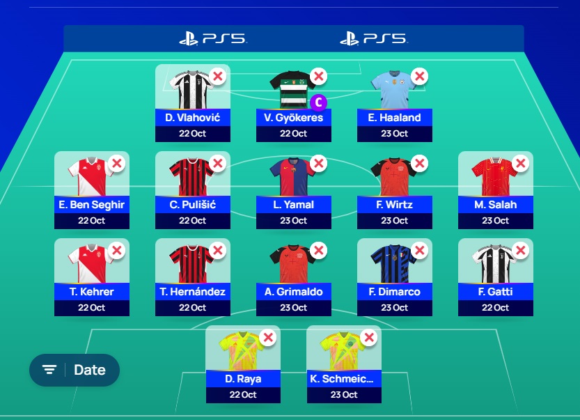 ucl fantasy matchday 3 wildcard team 2024 updated