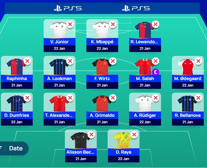 ucl fantasy matchday 7 limitless team 2024 first draft