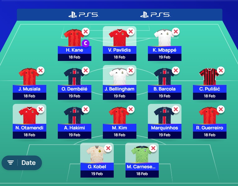 ucl fantasy md10 team 2024 25